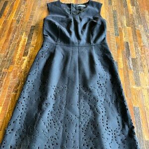 Strenesse Blue wool dress with burn out design sz. 4